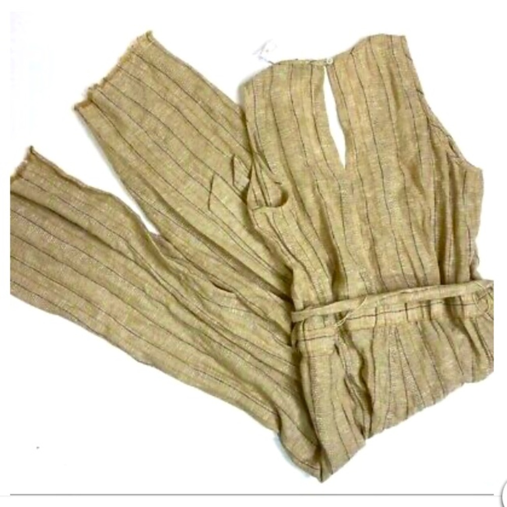 Anthropology Drew burlap jumpsuit